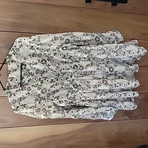 Free People floral dress drawstring waist size Medium